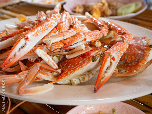 Steamed crab,Ce phung Sea food, restaurant,rayoung,Thailand