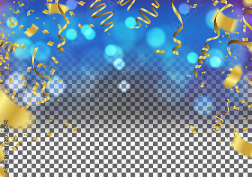 Birthday background confetti and Party, Club Design with  Elements,Happy