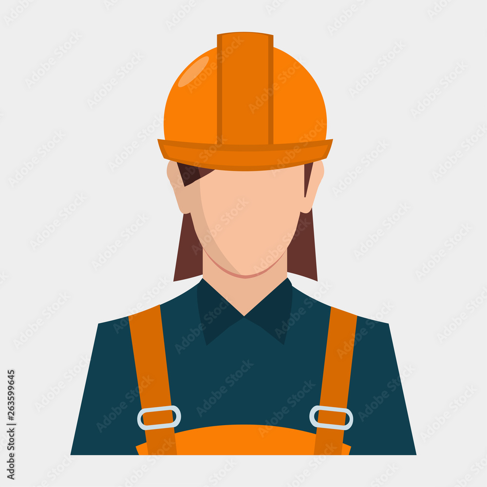 woman construction worker avatar vector illustration woman construction worker avatar vector illustration