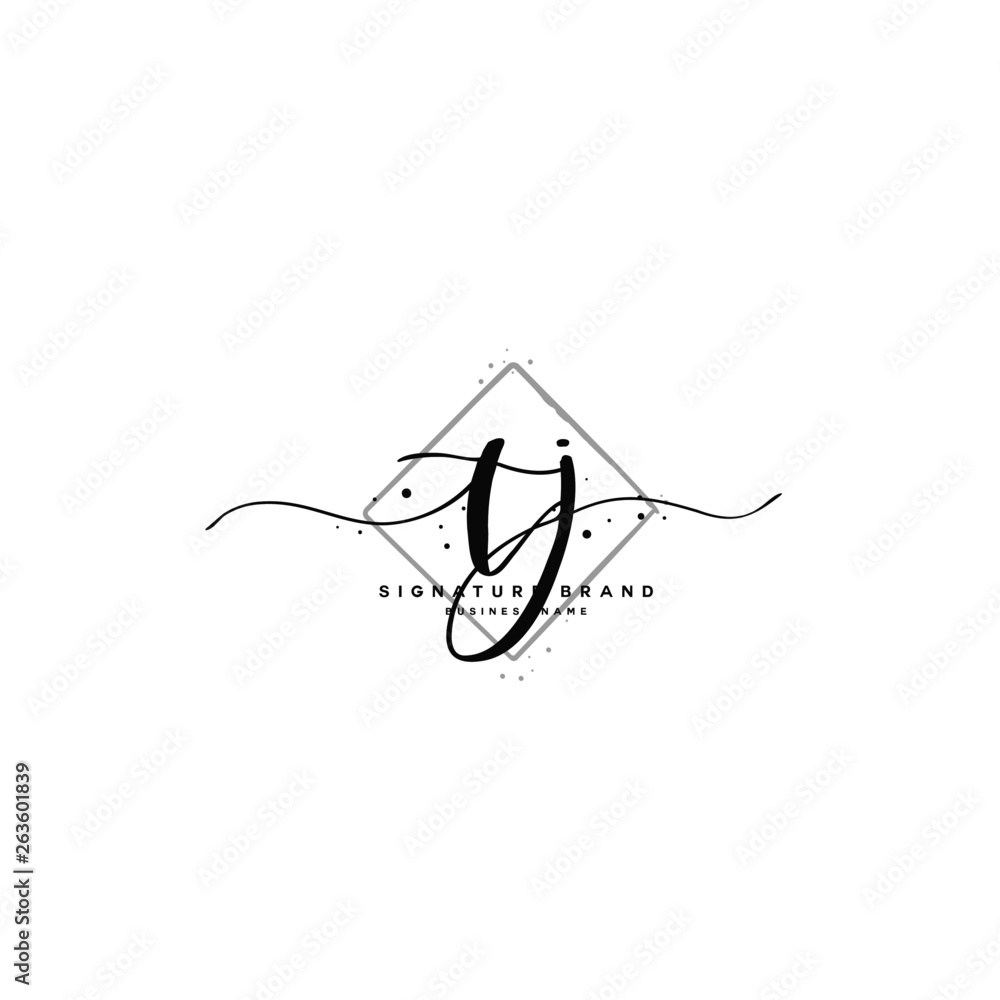 T J TJ Initial letter handwriting and  signature logo.
