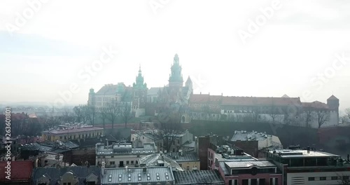 Wawel Castle, Krakow, Poland, with slow move up photo