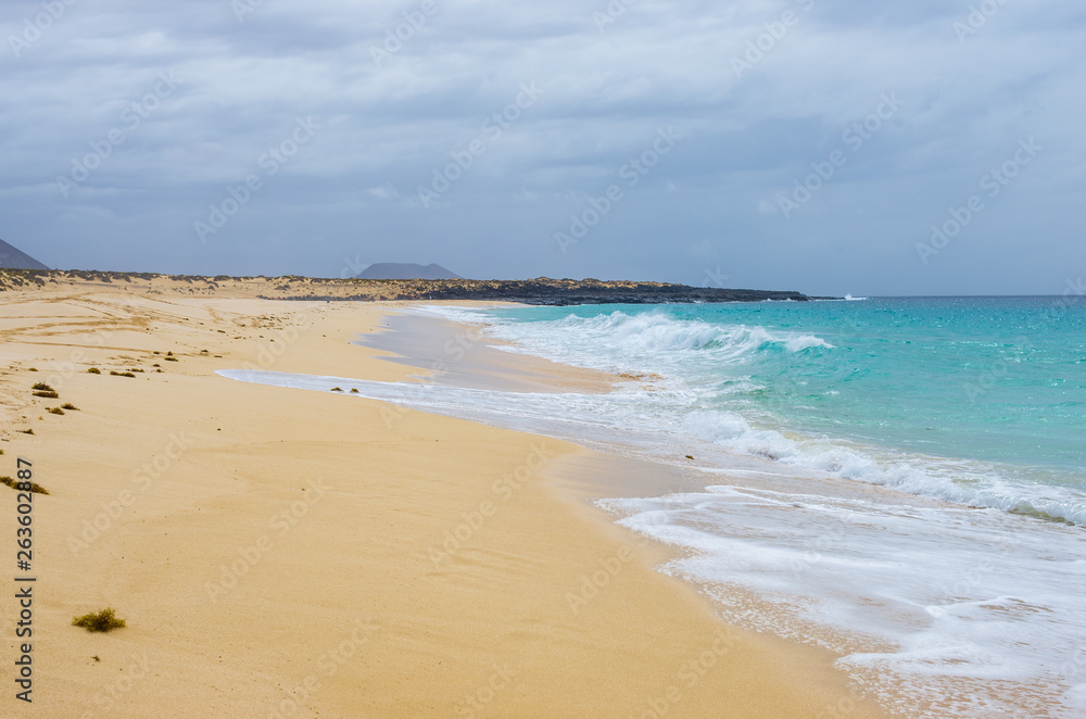 Landscape of the beach Playa de las Conchas in the island of La Graciosa Landscape of the beach Playa de las Conchas in the island of La Graciosa