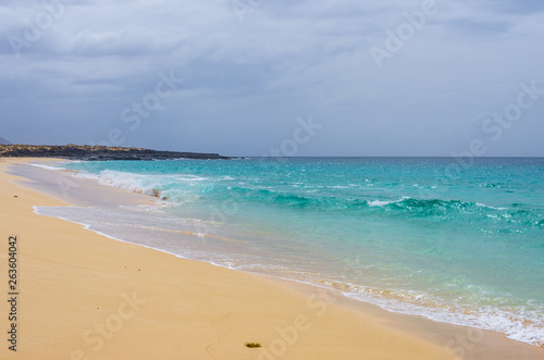 Landscape of the beach Playa de las Conchas in the island of La Graciosa