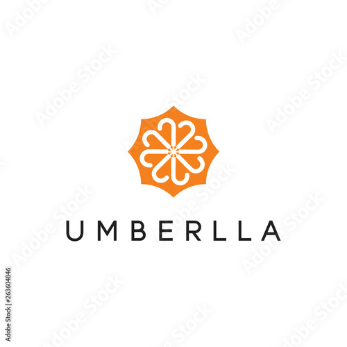 umbrella logo design vector illustration