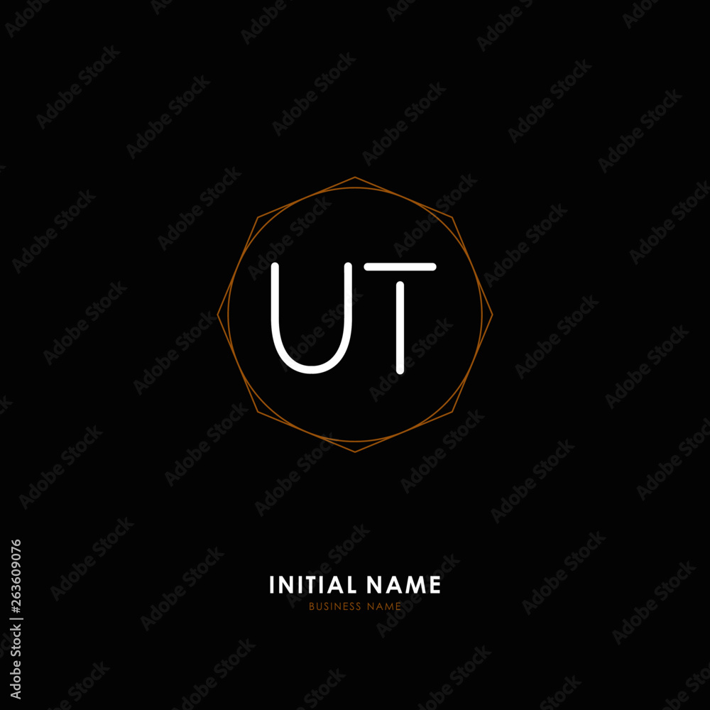 U T UT Initial logo letter with minimalist concept. Vector with scandinavian style logo. U T UT Initial logo letter with minimalist concept. Vector with scandinavian style logo.
