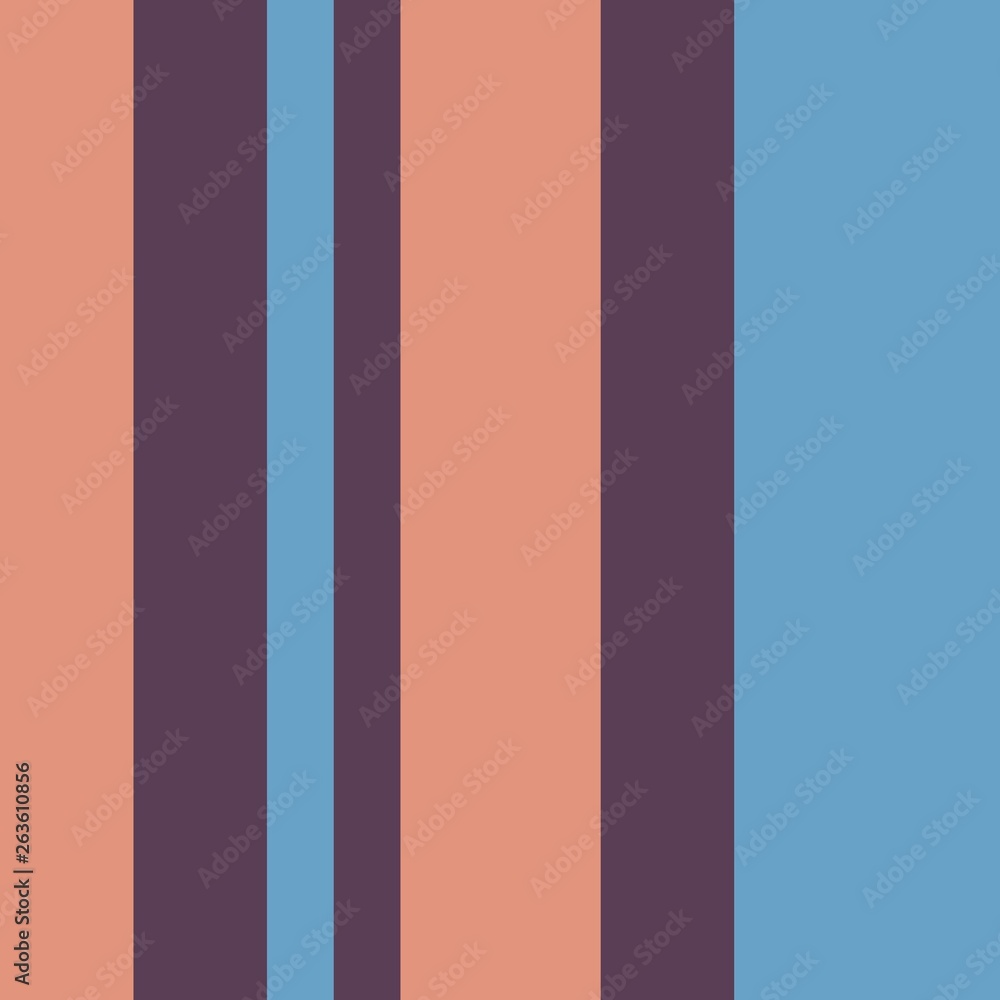 Three-coloured vertical stripes consisting of the colours light blue, orange, plum. multicolor background pattern can be used for fabric textiles, postcards, websites or wallpaper. Three-coloured vertical stripes consisting of the colours light blue, orange, plum. multicolor background pattern can be used for fabric textiles, postcards, websites or wallpaper.