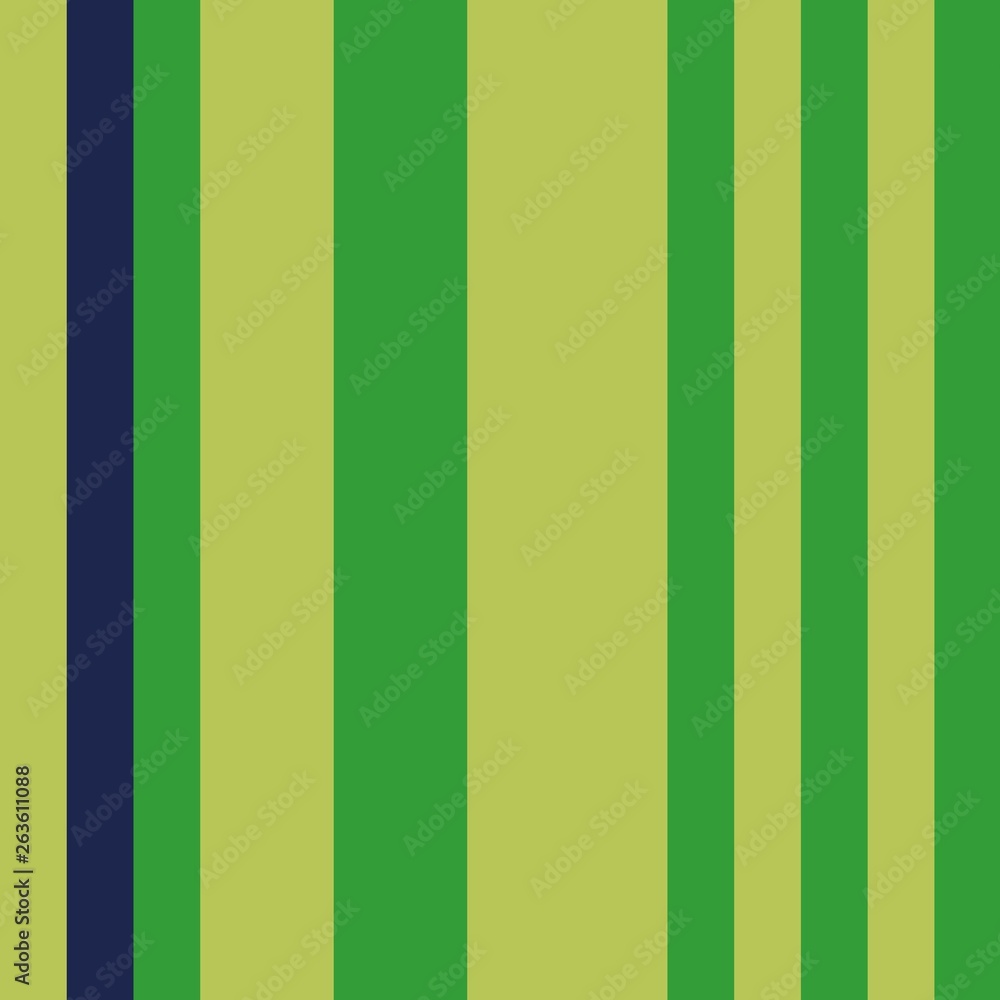 Fototapeta premium Three-coloured vertical stripes consisting of the colours light green, green, navy blue. multicolor background pattern can be used for fabric textiles, postcards, websites or wallpaper.