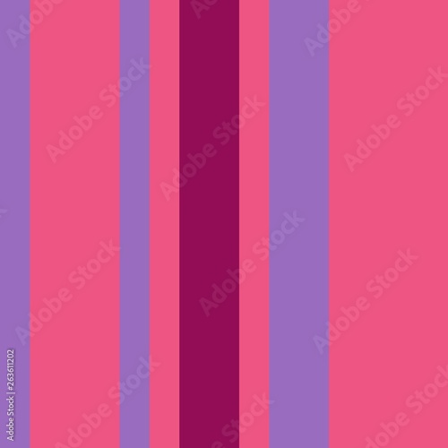 Three-coloured vertical stripes consisting of the colours pink, purple, magenta. multicolor background pattern can be used for fabric textiles, postcards, websites or wallpaper.