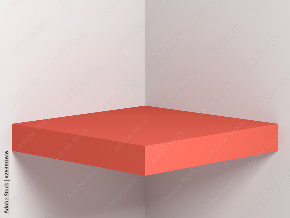 Obraz premium Abstract digital background with red shelf
