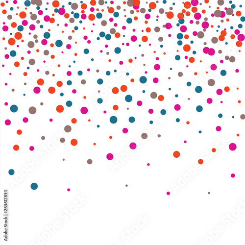 Fashionable background with multicolored circles. Confetti.