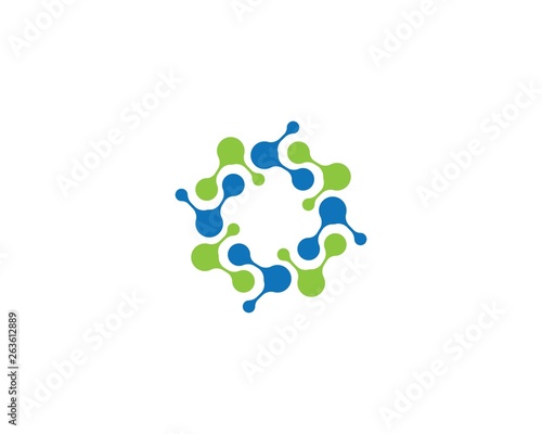 molecule logo vector