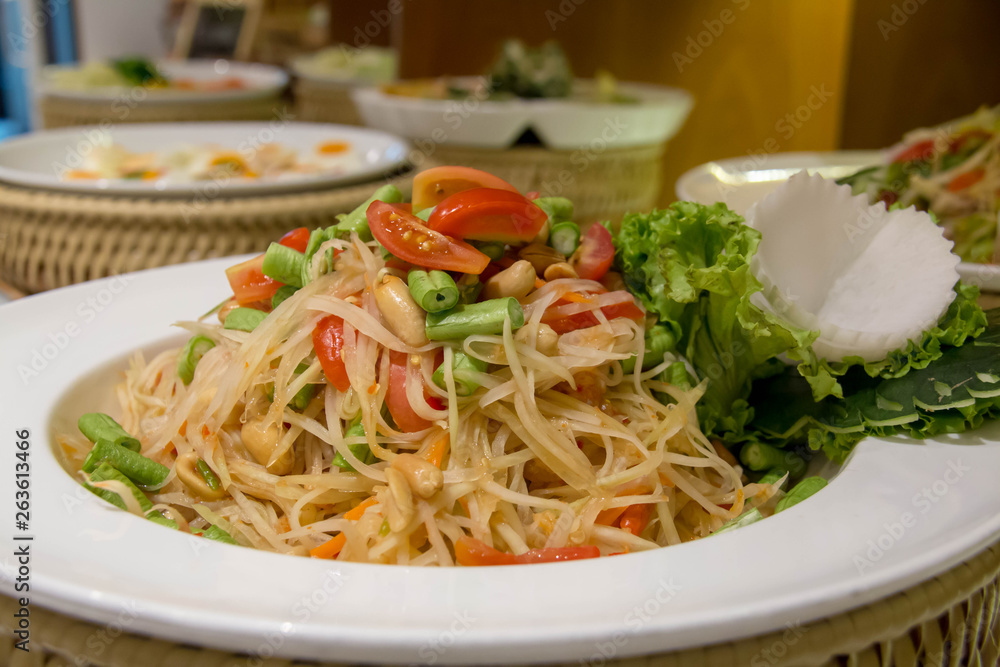 delicious som tum Thai spicy salad delicious som tum Thai spicy salad
