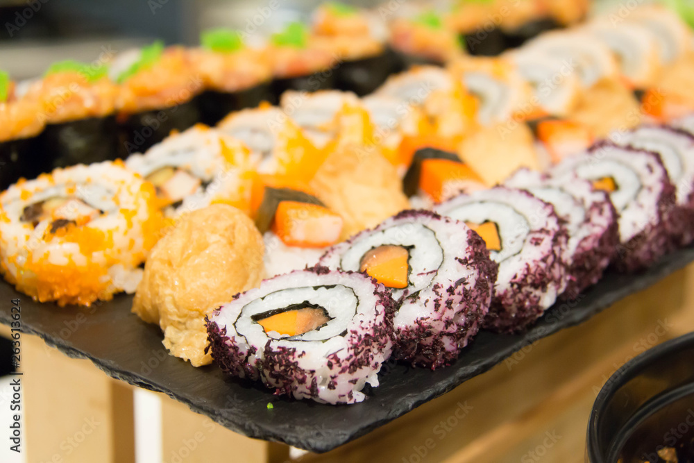 delicious maki sushi roll Japanese food delicious maki sushi roll Japanese food