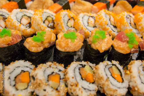  delicious maki sushi roll Japanese food