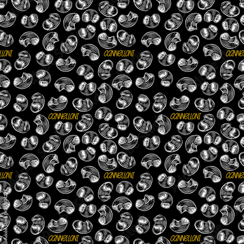 seamless background of Cannelloni