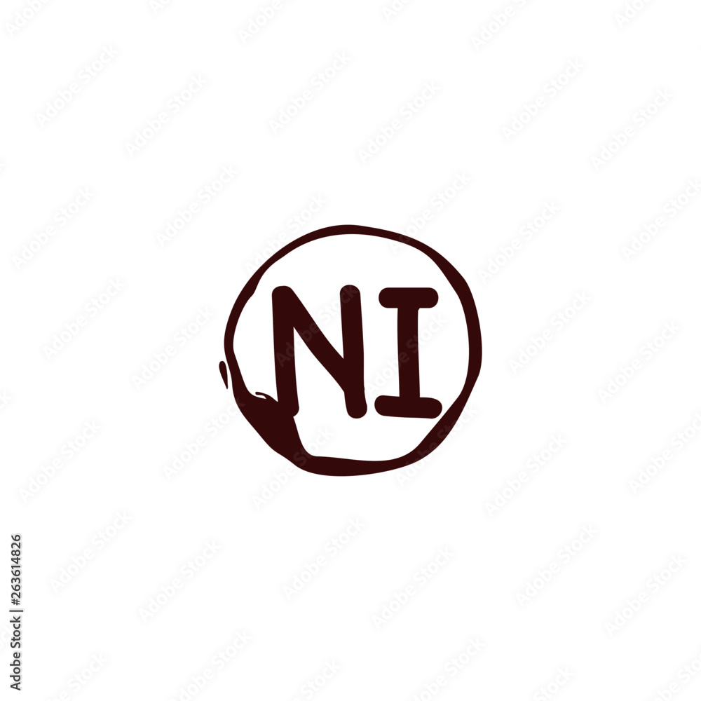 N I NI Initial logo template vector N I NI Initial logo template vector