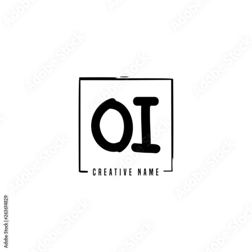 O I OI Initial logo template vector