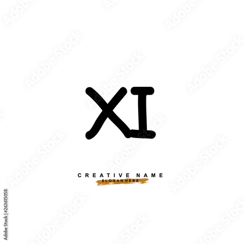 X I XI Initial logo template vector