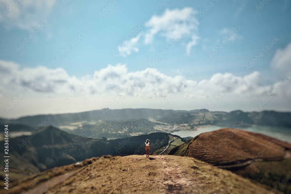 Trip in the mountains, Sao Miguel, Portugal, girl in the mountain, summer travel