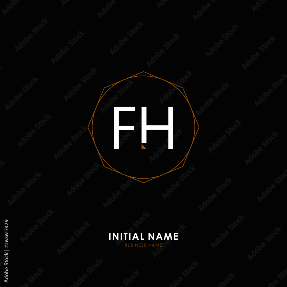 F H FH Initial logo letter with minimalist concept. Vector with scandinavian style logo. F H FH Initial logo letter with minimalist concept. Vector with scandinavian style logo.