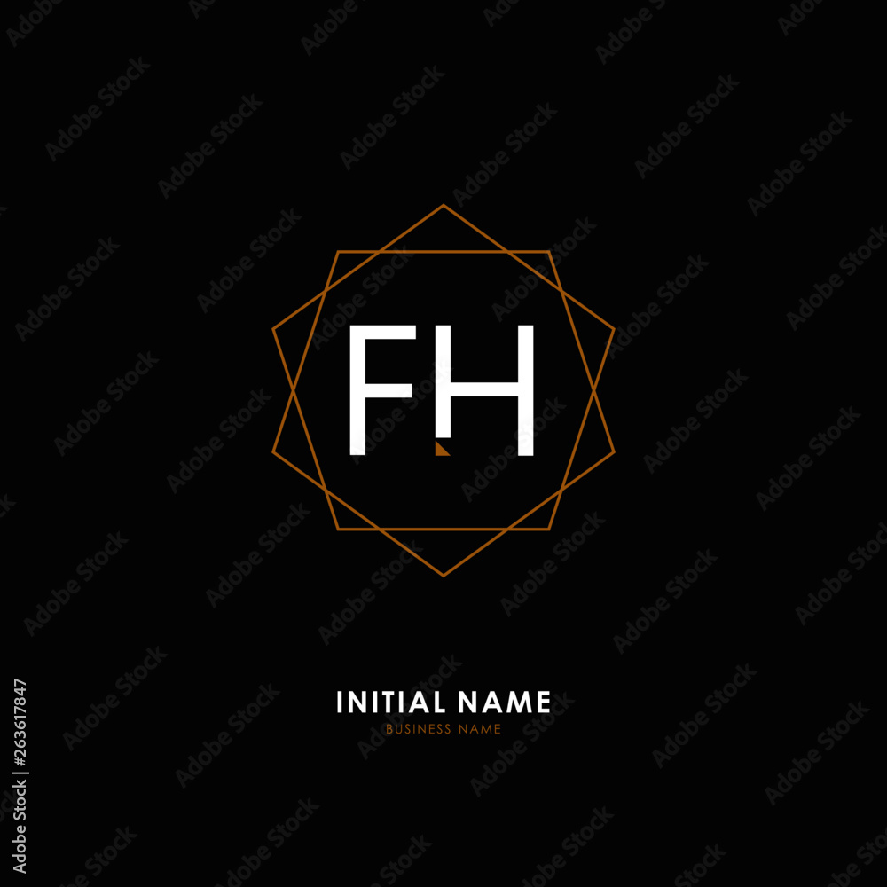 F H FH Initial logo letter with minimalist concept. Vector with scandinavian style logo. F H FH Initial logo letter with minimalist concept. Vector with scandinavian style logo.