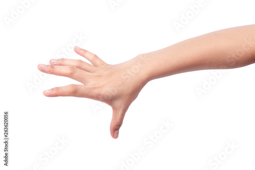 Human hand in picking gesture isolate on white background © tope007