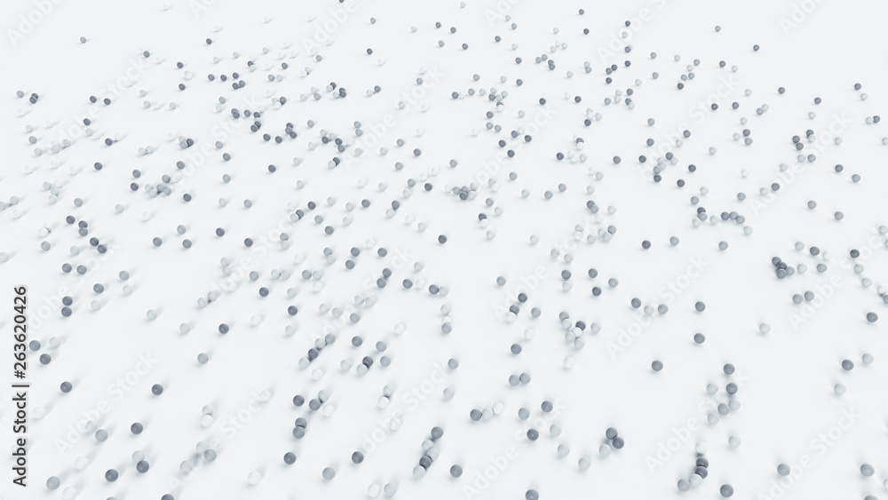 Group of grey spheres 3D rendering Group of grey spheres 3D rendering