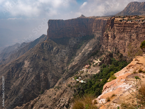 Hanging Village near Habala in the Asir region, Saudi Arabia photo