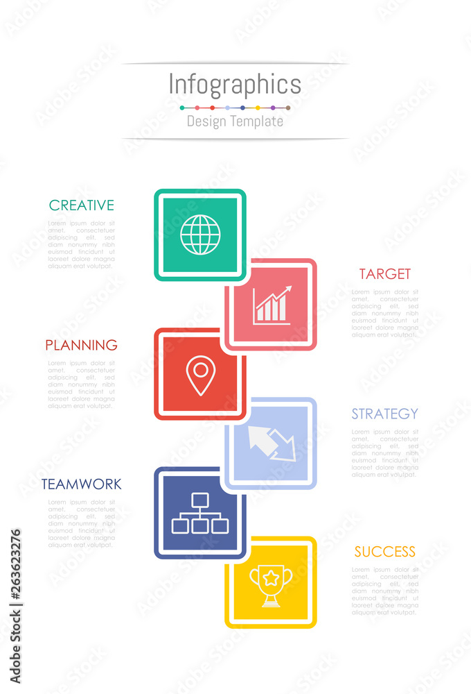 Infographic design elements for your business data with 6 options, parts, steps, timelines or processes. Vector Illustration. Infographic design elements for your business data with 6 options, parts, steps, timelines or processes. Vector Illustration.