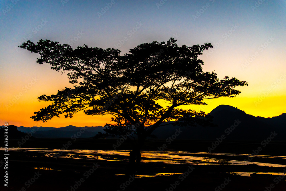 Beautiful sunset at Mt Pinatubo