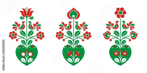 Hungarian folk vector motif