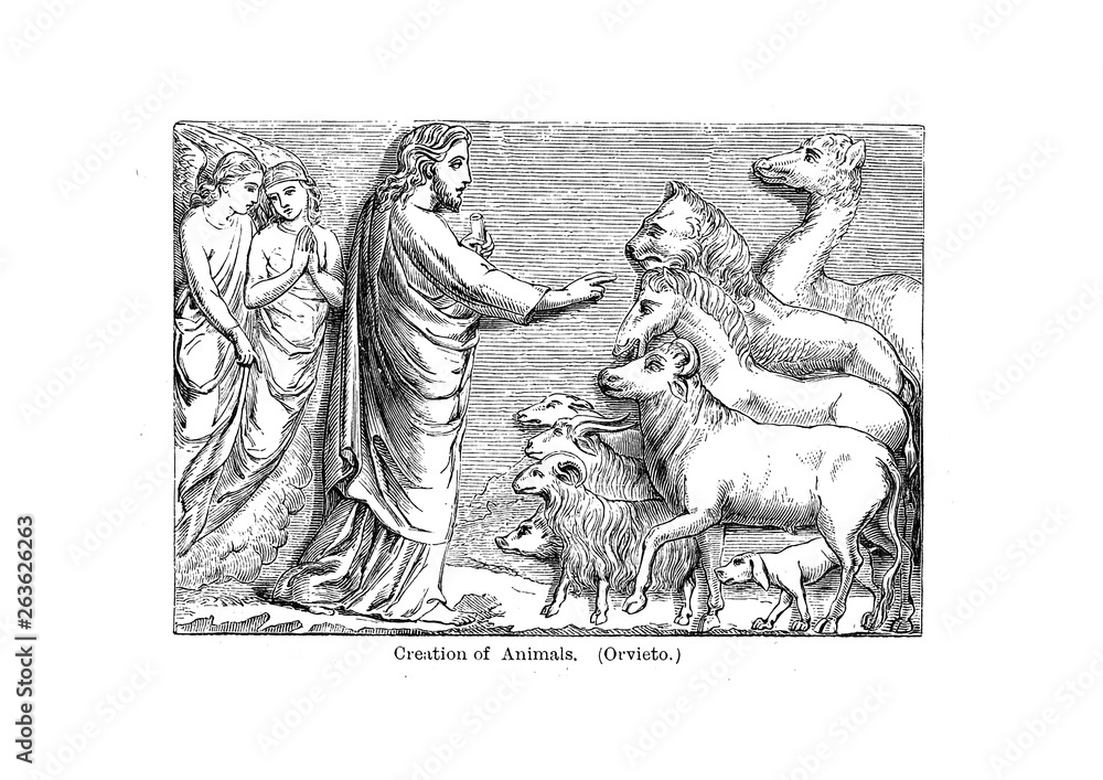 Fotografia Christian illustration. Old image