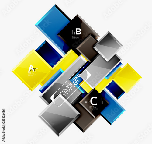Minimal square banner abstract background