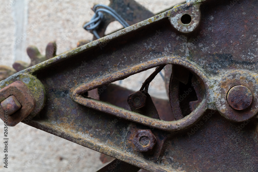 old rusty metal parts