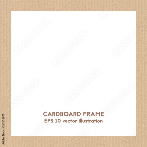 The frame is made of cardboard.