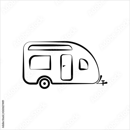 Trailer Caravan Icon, Camper Trailer, Camper Van,