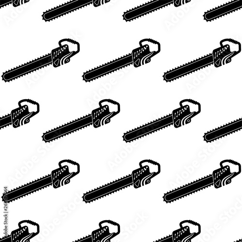 Chainsaw Icon Seamless Pattern, Chain Saw Icon, Tool Icon