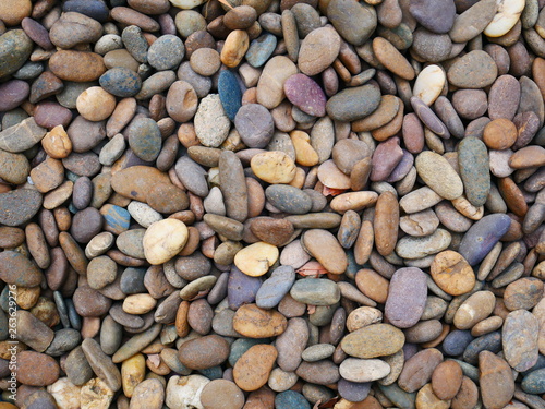 beauty pebbles on the beach stone background