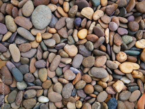 beauty pebbles on the beach stone background