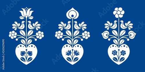 Hungarian folk vector motif