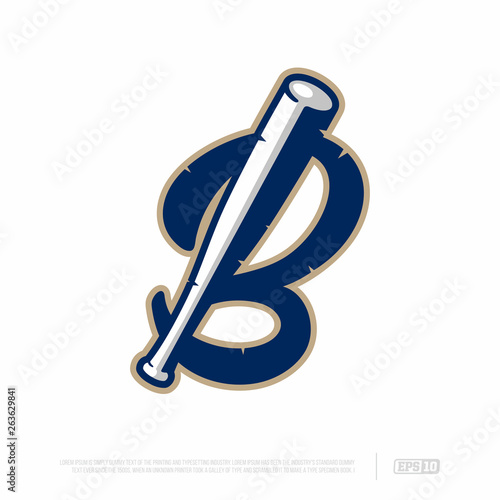 Modern professional letter emblem for sport teams. B letter
