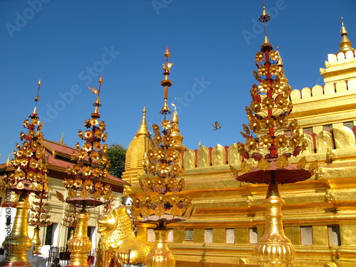 Shwezigon Pagoda  Bagan  Myanmar