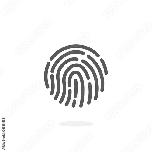 Fingerprint icon vector