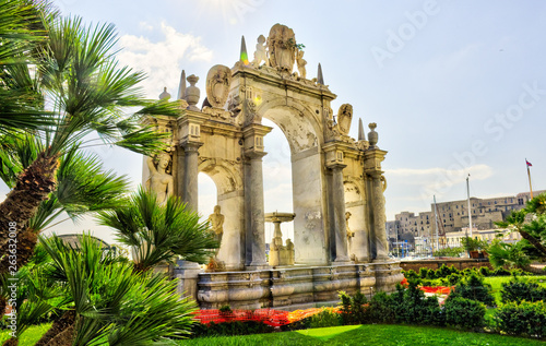 Giant Fountain in Naples, Italy, Travel Europe