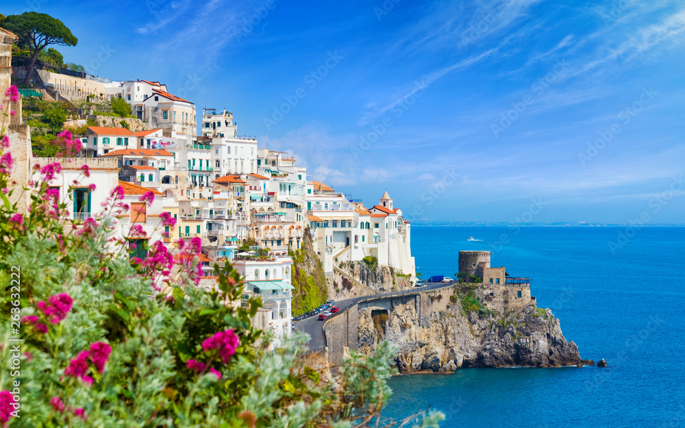 Fototapeta premium Beautiful seaside city Amalfi in province of Salerno, in region of Campania, Italy