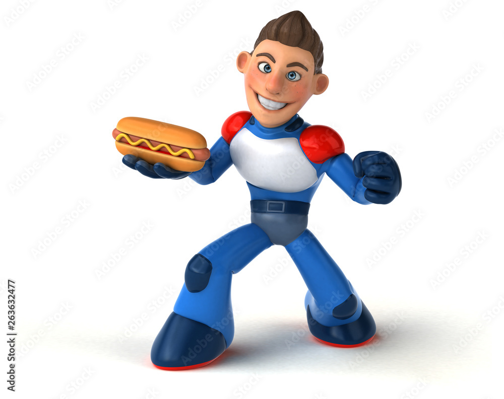 Super modern superhero - 3D Illustration Super modern superhero - 3D Illustration