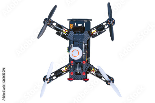 Dron, quadro copter Isolated on white background