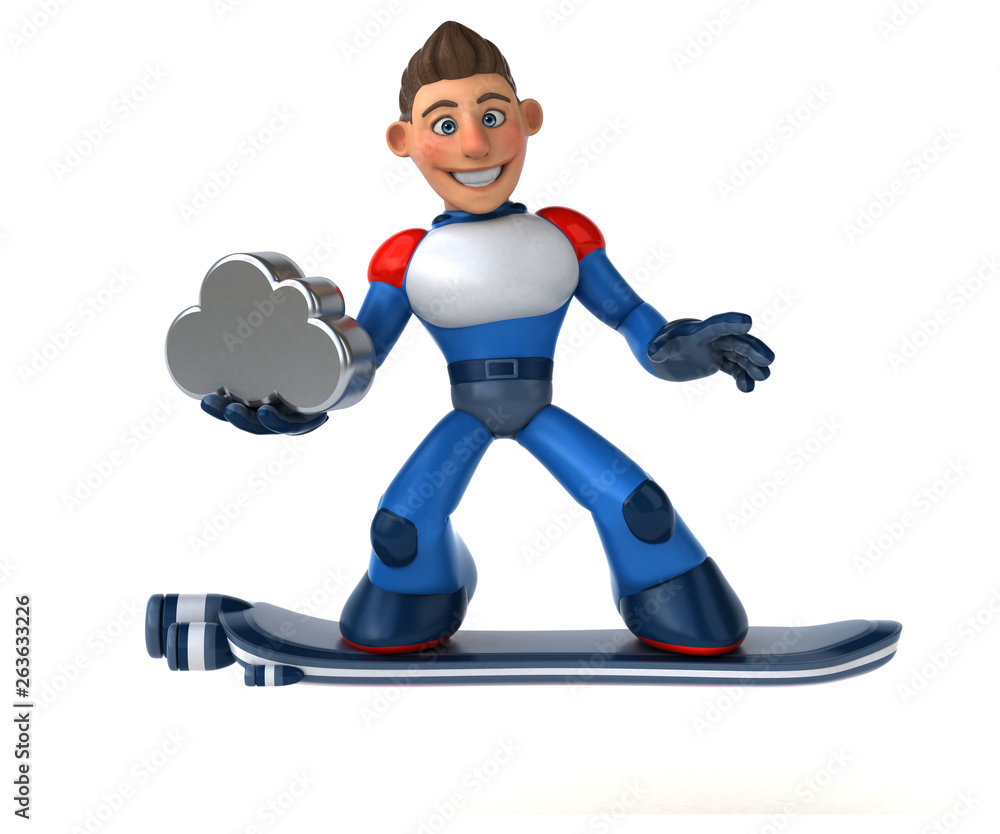Super modern superhero - 3D Illustration Super modern superhero - 3D Illustration