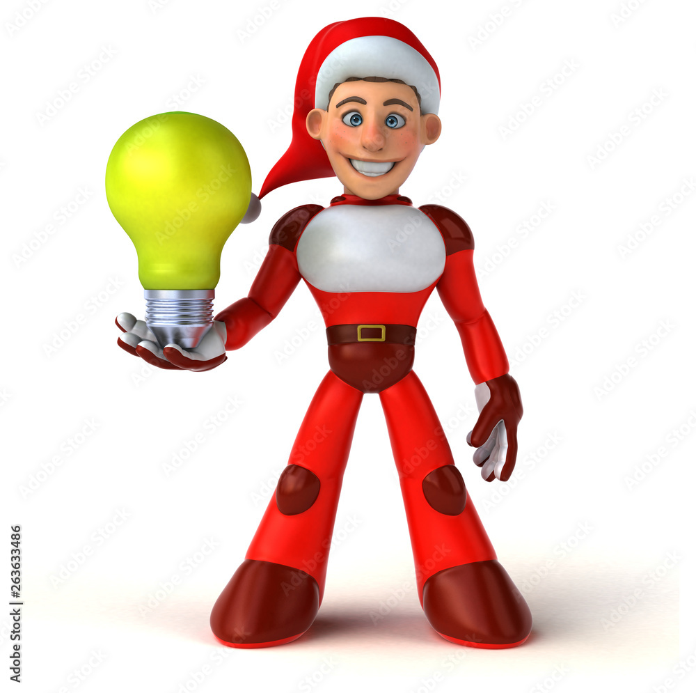 Fun Super Santa Claus - 3D Illustration Fun Super Santa Claus - 3D Illustration