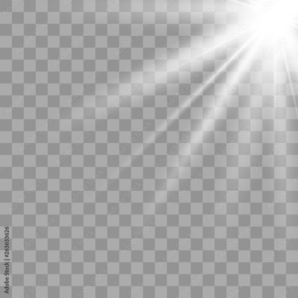 White Glowing sunlight effect White Glowing sunlight effect